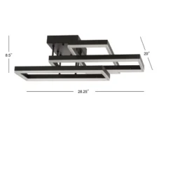 28.25" Metal Turing Geometric Flush Mount (Includes Energy Efficient Light Bulb) Black - JONATHAN Y -Lighting Specialty Store GUEST 3ac76416 4ddc 4bdb 8066 c211d1eca2a6