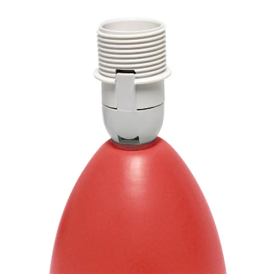 9.45" 2pk Petite Ceramic Oblong Bedside Table Desk Lamps With Matching Tapered Drum Shade Orange - Creekwood Home 6 9.45" 2pk Petite Ceramic Oblong Bedside Table Desk Lamps With Matching Tapered Drum Shade Orange - Creekwood Home - Image 4