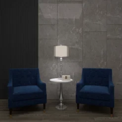 Glass Table Lamp With Drum Shade Silver - Olivia & May -Lighting Specialty Store GUEST 3b86d243 1208 4849 8a95 ba19d5888157