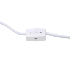 11.81" Traditional Petite Metal Stick Bedside Table Desk Lamp In Chrome With Fabric Shade Purple - Creekwood Home -Lighting Specialty Store GUEST 3bb3e069 084c 4a04 8f61 9d25a0cabe6c