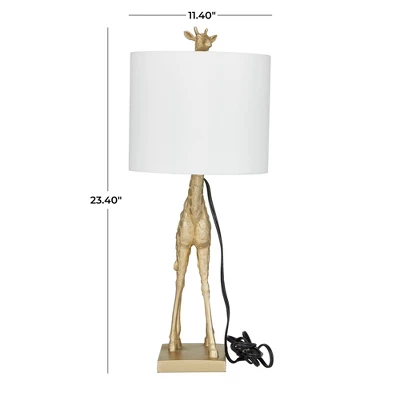 Eclectic Polyresin Giraffe Table Lamp Gold - Olivia & May 15 Eclectic Polyresin Giraffe Table Lamp Gold - Olivia & May - Image 13