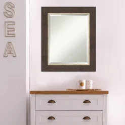 21" X 25" Beveled Lined Bronze Wall Mirror - Amanti Art -Lighting Specialty Store GUEST 3dca6b29 753d 47c7 82c9 88210630a1db