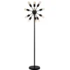 67.5" Urban 12 Light Retro Floor Lamp (Includes Light Bulb) Black - Safavieh