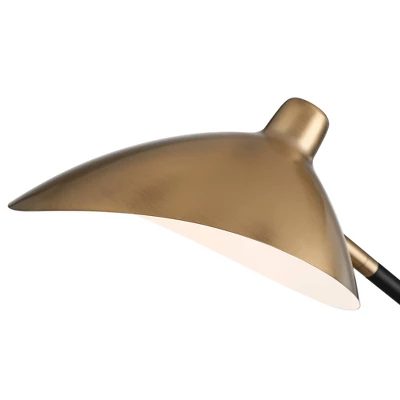 360 Lighting Colborne Modern Mid Century Desk Table Lamp 28" Tall Antique Brass Black With USB Charging Port LED For Bedroom Living Room Bedside Kids 9 360 Lighting Colborne Modern Mid Century Desk Table Lamp 28" Tall Antique Brass Black With USB Charging Port LED For Bedroom Living Room Bedside Kids - Image 7