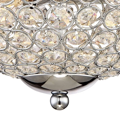 Possini Euro Design Faith Modern Ceiling Light Flush Mount Fixtures 11" Wide Set Of 2 Chrome 2-Light Crystal For Bedroom Kitchen Living Room Hallway 5 Possini Euro Design Faith Modern Ceiling Light Flush Mount Fixtures 11" Wide Set Of 2 Chrome 2-Light Crystal For Bedroom Kitchen Living Room Hallway - Image 3