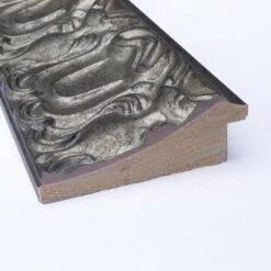 32" X 32" Non-Beveled Silver Luxor Wood Bathroom Wall Mirror - Amanti Art