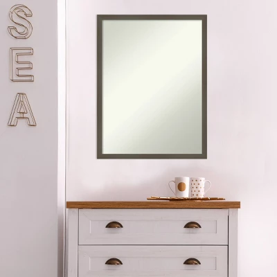 20" X 26" Non-Beveled Svelte Clay Gray Wood Wall Mirror - Amanti Art 8 20" X 26" Non-Beveled Svelte Clay Gray Wood Wall Mirror - Amanti Art - Image 6