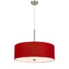 24" Lonoke Pendant Fixture With Hardback Linen Drum With Shade Red - Cal Lighting -Lighting Specialty Store GUEST 451bc5f2 bf5e 408a 980e 66adb1b7f05c