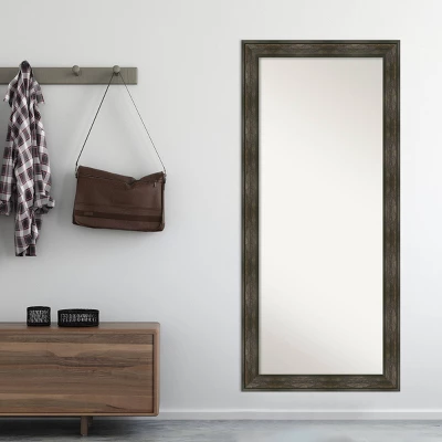30" X 66" Non-Beveled Rail Rustic Char Full Length Floor Leaner Mirror - Amanti Art 7 30" X 66" Non-Beveled Rail Rustic Char Full Length Floor Leaner Mirror - Amanti Art - Image 5
