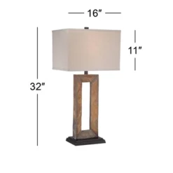 Franklin Iron Works Tahoe Rustic Table Lamp 32" Tall Natural Slate Off White Rectangular Shade For Bedroom Living Room Bedside Nightstand Office Kids 14 Franklin Iron Works Tahoe Rustic Table Lamp 32" Tall Natural Slate Off White Rectangular Shade For Bedroom Living Room Bedside Nightstand Office Kids -Lighting Specialty Store GUEST 47922811 46b0 48a7 afb4 b8b08f116127