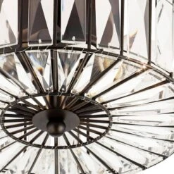 11.5" Crystalline Semi-Flush Mount Pendant Clear - River Of Goods -Lighting Specialty Store GUEST 4860f1fe 1809 47c7 b8b7 ce7b953cf60c