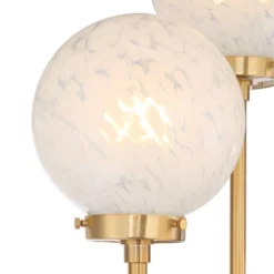 Possini Euro Design Mid Century Modern Glam Style Floor Lamp 4-Light LED 68.5" Tall Warm Gold Glass Globe Shade For Living Room House Uplight -Lighting Specialty Store GUEST 4943709e d125 446d 819c 68c1ce2db93f