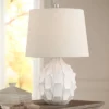 360 Lighting Ellen 21" High Sculptured Small Mid Century Modern Coastal Accent Table Lamp White Ceramic Single Living Room Bedroom Bedside Nightstand -Lighting Specialty Store GUEST 4998b863 fff6 410a b024 7f69d5241b31