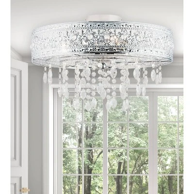 24" 3-Light Giselle Chandelier Polished Gold - River Of Goods 6 24" 3-Light Giselle Chandelier Polished Gold - River Of Goods - Image 4