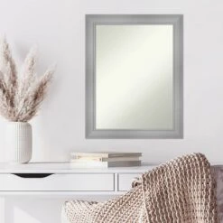 22" X 28" Non-Beveled Flair Polished Nickel Wall Mirror - Amanti Art -Lighting Specialty Store GUEST 4a9b234e 456e 471a 9c86 e61f246a958a