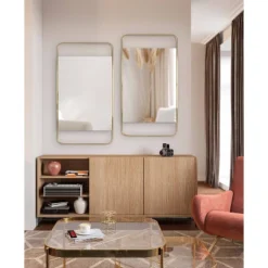 20" X 36" Nobles Radius Corner Framed Decorative Wall Mirror Gold - Kate & Laurel All Things Decor 13 20" X 36" Nobles Radius Corner Framed Decorative Wall Mirror Gold - Kate & Laurel All Things Decor -Lighting Specialty Store GUEST 4be87907 19fc 4fe3 aa10 d0d955b0a3c2