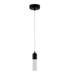 4.75" LED 1-Light Bolha Bubble Acrylic/Iron Minimalist Pendant Black - JONATHAN Y -Lighting Specialty Store GUEST 4c352014 58b1 4666 99af 13e1bbcaba08