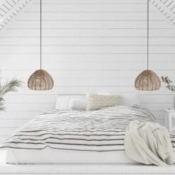 12.75" 1-Light Gloriana Pendant Rattan Brown - River Of Goods -Lighting Specialty Store GUEST 4cbc7b59 0668 49b7 908c a289245150d0