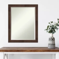 21" X 27" Wildwood Narrow Framed Wall Mirror Brown - Amanti Art -Lighting Specialty Store GUEST 4f42ee3c eb38 476a ac25 bdb914d0f533
