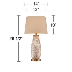 Regency Hill Cottage Table Lamps 26.5" High Set Of 2 Mother Of Pearl Tile Vase Beige Drum Shade For Living Room Family Bedroom Bedside Office 13 Regency Hill Cottage Table Lamps 26.5" High Set Of 2 Mother Of Pearl Tile Vase Beige Drum Shade For Living Room Family Bedroom Bedside Office -Lighting Specialty Store GUEST 4f84a3bf 295b 4713 8e62 4f6a91c056d3