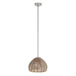 12.75" 1-Light Gloriana Pendant Rattan Brown - River Of Goods -Lighting Specialty Store GUEST 4f9bf40c b7d0 4b87 8ae3 2f618f60eb94