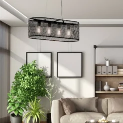 30" 4-Light Gianna Chandelier Black - River Of Goods -Lighting Specialty Store GUEST 527359a2 25f7 4790 8712 a73c76b75c3c