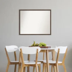 29" X 23" Non-Beveled Hardwood Wedge Mocha Wood Wall Mirror - Amanti Art -Lighting Specialty Store GUEST 546e0920 60fb 456c bba8 774e0b81e25b