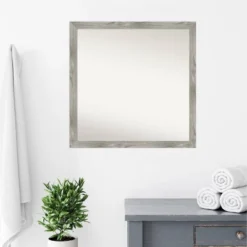 29" X 29" Non-Beveled Dove Square Bathroom Wall Mirror Gray Wash - Amanti Art -Lighting Specialty Store GUEST 55277236 5f81 4d64 815f b57082e13222