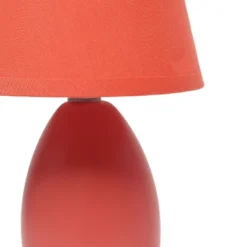 9.45" 2pk Petite Ceramic Oblong Bedside Table Desk Lamps With Matching Tapered Drum Shade Orange - Creekwood Home 16 9.45" 2pk Petite Ceramic Oblong Bedside Table Desk Lamps With Matching Tapered Drum Shade Orange - Creekwood Home -Lighting Specialty Store GUEST 570b7494 2445 47c9 98cf 9ce213140af8