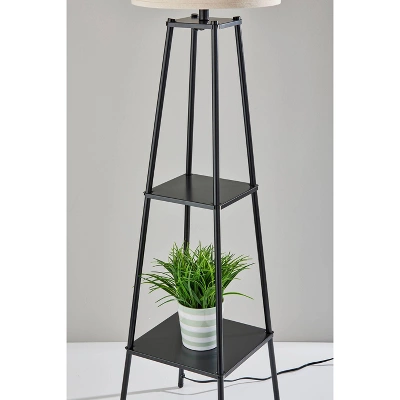 Adrian Shelf Floor Lamp Black - Adesso 5 Adrian Shelf Floor Lamp Black - Adesso - Image 3