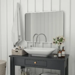 Flash Furniture Jada Decorative Wall Mirror - Rounded Corners, Bathroom & Living Room Glass Mirror Hangs Horizontal Or Vertical -Lighting Specialty Store GUEST 59c60198 189f 40b0 8c4b 2198a5b123d2