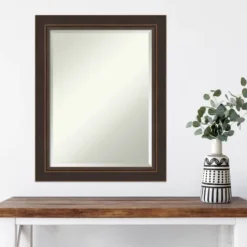 23" X 29" Beveled Lara Bronze Wood Wall Mirror - Amanti Art -Lighting Specialty Store GUEST 5b851b18 3be1 44ea ac35 50a6bdb51eac