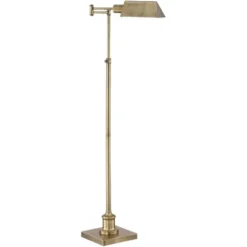 Regency Hill Industrial Adjustable Swing Arm Pharmacy Floor Lamp With USB Charging Port 54" Tall Aged Brass Living Room Reading -Lighting Specialty Store GUEST 5f5f3d35 d025 45f4 bc19 01bd88396bfc