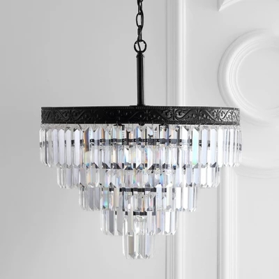 20" Wyatt Crystal Chandelier (Includes Energy Efficient Light Bulb) Bronze - JONATHAN Y 4 20" Wyatt Crystal Chandelier (Includes Energy Efficient Light Bulb) Bronze - JONATHAN Y - Image 2
