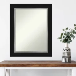 24" X 30" Non-Beveled Eva Black Silver Wall Mirror - Amanti Art 15 24" X 30" Non-Beveled Eva Black Silver Wall Mirror - Amanti Art -Lighting Specialty Store GUEST 64ebe3a0 1d65 4b78 954c 5762d245a672