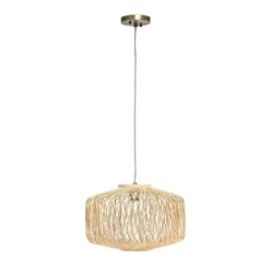 Circular Rattan Pendant Light Beige - Lalia Home -Lighting Specialty Store GUEST 65745aa4 96c6 48fd adc2 4432abb552aa