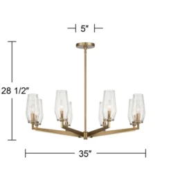 Possini Euro Design Byzantium Warm Gold Chandelier 35" Wide Modern Clear Glass Shade 8-Light Fixture For Dining Room Foyer Kitchen Island Entryway 13 Possini Euro Design Byzantium Warm Gold Chandelier 35" Wide Modern Clear Glass Shade 8-Light Fixture For Dining Room Foyer Kitchen Island Entryway -Lighting Specialty Store GUEST 65cabdc8 f91a 4857 be23 e928d8428fc5