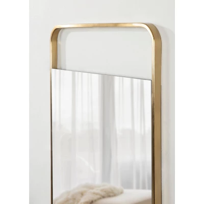20" X 36" Nobles Radius Corner Framed Decorative Wall Mirror Gold - Kate & Laurel All Things Decor 7 20" X 36" Nobles Radius Corner Framed Decorative Wall Mirror Gold - Kate & Laurel All Things Decor - Image 5