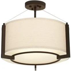 Possini Euro Design Stinson Modern Ceiling Light Semi Flush Mount Fixture 17 1/4" Wide Bronze 3-Light Linen Drum Shade For Bedroom Kitchen Living Room 13 Possini Euro Design Stinson Modern Ceiling Light Semi Flush Mount Fixture 17 1/4" Wide Bronze 3-Light Linen Drum Shade For Bedroom Kitchen Living Room -Lighting Specialty Store GUEST 693e4b1b 0803 44f6 9c27 e7bc518b632b