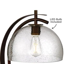 Possini Euro Design Modern Accent Table Lamp With USB Port Filament LED 22.5" High Bronze Metal Glass Dome Shade For Living Room Desk Bedroom -Lighting Specialty Store GUEST 6ab167cb ff9d 485d 80f7 635a6c4df405