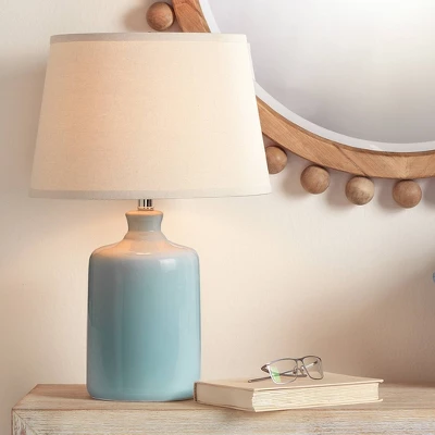 Milk Jug Table Lamp With Tapered Shade Blue - Splendor Home 5 Milk Jug Table Lamp With Tapered Shade Blue - Splendor Home - Image 3