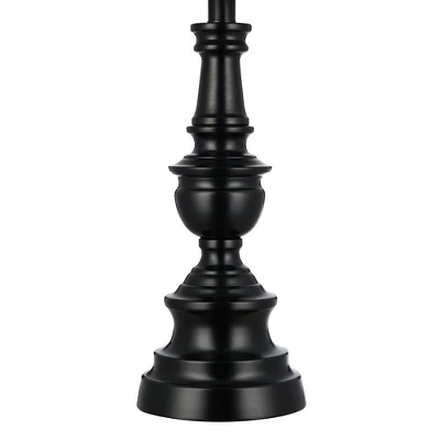 27" 3-Way Decorative Metal Table Lamp With Linen Shade (Includes LED Light Bulb) Black - Cresswell Lighting 3 27" 3-Way Decorative Metal Table Lamp With Linen Shade (Includes LED Light Bulb) Black - Cresswell Lighting