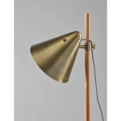 Bryn Floor Lamp Natural Rubberwood Antique Brass - Adesso -Lighting Specialty Store GUEST 6c714f87 3f7f 4ea9 8684 207ab98a63a0