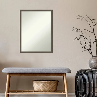 20" X 26" Non-Beveled Svelte Clay Gray Wood Wall Mirror - Amanti Art 9 20" X 26" Non-Beveled Svelte Clay Gray Wood Wall Mirror - Amanti Art - Image 7