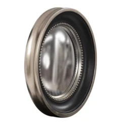 Round Patterson Decorative Wall Mirror Black - Howard Elliott