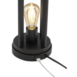 360 Lighting Marcel Modern Table Lamps Set Of 2 With Square Risers 24 1/4" High LED Nightlight USB Charging Port Black Natural Shade For Bedroom Desk -Lighting Specialty Store GUEST 6d8d6311 b60a 4be0 a50e 8b302f4577da