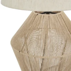 23" Natural Jute Woven Table Lamp - Nourison -Lighting Specialty Store GUEST 6f435b2c a4fe 4dad 9143 1aca5c526214