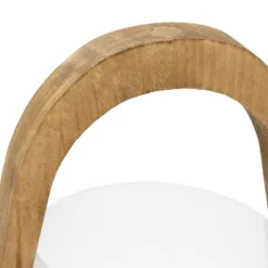 15" Organic Contemporary Natural Wood Accented Table Desk Lamp With Translucent Glass Shade - Lalia Home -Lighting Specialty Store GUEST 6fb2a6b2 33b3 4e20 ad69 e1c66c5a6023