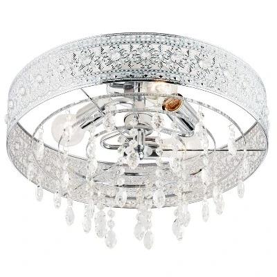 24" 3-Light Giselle Chandelier Polished Gold - River Of Goods 11 24" 3-Light Giselle Chandelier Polished Gold - River Of Goods - Image 9