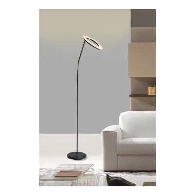 Halo Torchiere LED Floor Lamp - Ore International 3 Halo Torchiere LED Floor Lamp - Ore International - Image 2